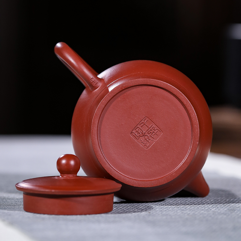福鼓壶宜兴原矿大k红袍紫砂壶手工名家茶壶旅行茶具200毫升