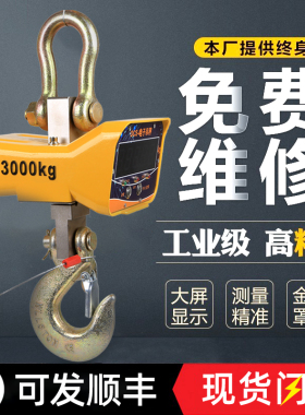 电子吊秤高精度3吨1t2t3t5t10t15t无线大吨位30t吊钩称行车挂钩秤