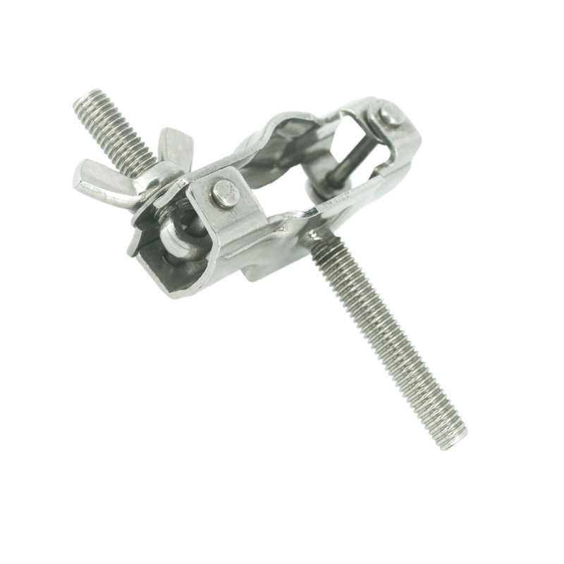 304不锈钢卡扣管支架丝杆台式固定管夹管道抱箍水管卡子卡箍管卡