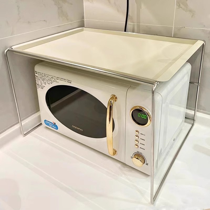 ins厨房微波炉烤箱置物架台面分层双层水壶杯子电饭锅桌面收纳架