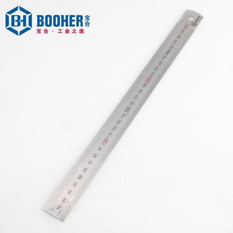 Booher宝合工具量具钢直尺不锈钢制造150mm300mm 500mm