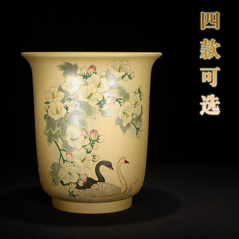 兰花专用紫砂花盆大号客厅透气盆栽室内四季绿植高深托盘包邮清仓