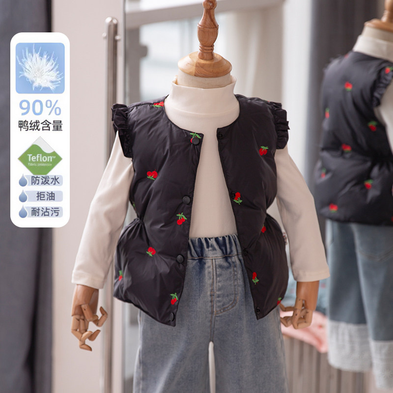 女童羽绒马甲公主风加厚秋冬外穿洋气内搭马夹幼儿园儿童保暖背心,童装/婴儿装/亲子装,羽绒马甲,淘宝优惠券,粉丝福利购,淘宝优惠卷