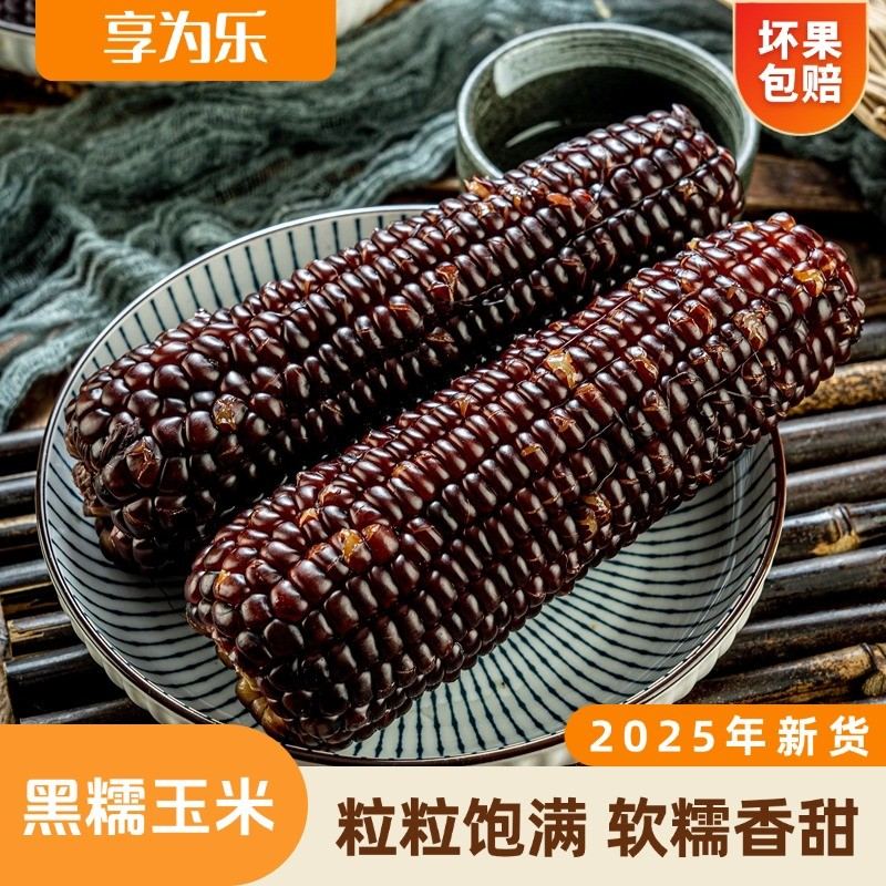 享为乐山西黑糯玉米真空包装8根装220g/根