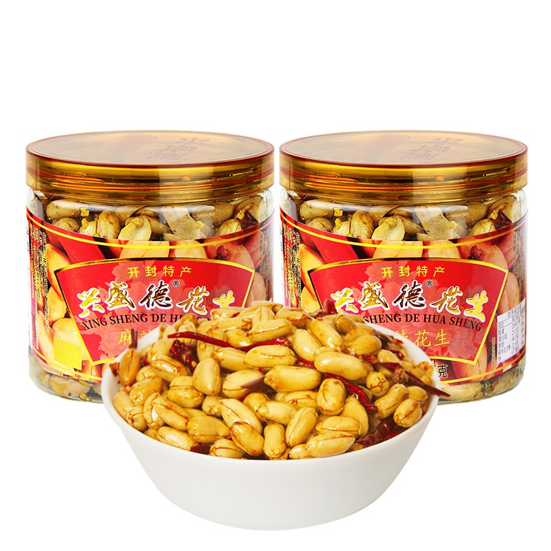 兴盛德麻辣花生五香藤椒孜然河南特产325g*2桶装开封礼物零食A