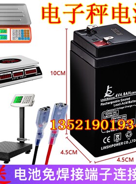 LS4V4AH电子称电池电瓶6V电子秤蓄电池 台秤计价秤吊秤落地秤钩秤