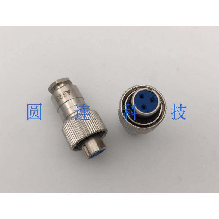 航空插头 HP12-3芯 HP12K3P母头 镀金 螺纹锁紧 IP67防水连接器