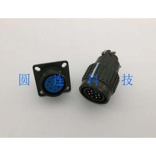 航空插头插座YP21Y2M-10芯反装Y2M-10TJ卡扣式快速连接器开孔21MM