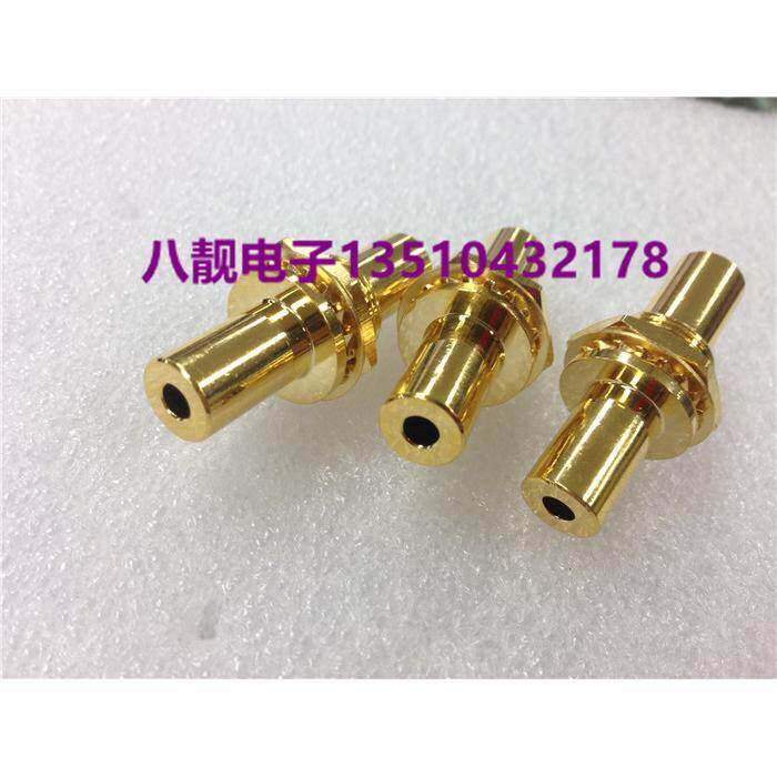 3.5MM插头 立体声直通母对母锁板式 小三芯母对母AUX直通纯铜镀金