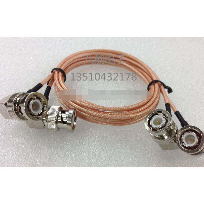 BNC-JJW射频同轴线示波器镀银连接线Q9公弯头转公弯头测试线50欧