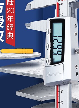 广陆量具0-150-200-300mm电子数显卡尺 不锈钢游标卡尺高精度迷你