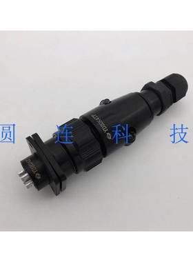 航空插头插座 YD20-4芯 YD20J4Z/K4TP黑色PG9防水连接器 开孔20MM