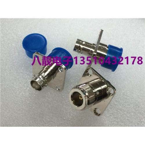 高频N/BNC-KKF同轴50欧姆基站连接器N转BNC母转母带法兰跳线插头