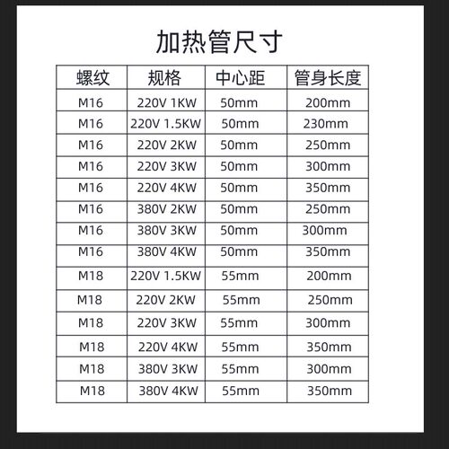 单U型电热管发酵箱加热管烧水棒发热管订做220V1.5KW1 2 3 4 380V