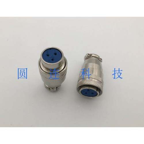 航空插头 XS16-3芯母头 XS16K3P 电缆连接器接头 金属螺纹式