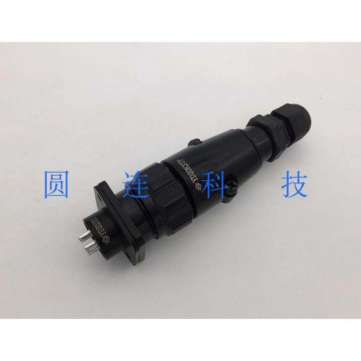 航空插头插座YD20-3芯 YD20J3Z/K3TP黑色 PG9防水连接器 开孔20MM