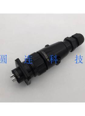 航空插头插座YD20-3芯 YD20J3Z/K3TP黑色 PG9防水连接器 开孔20MM