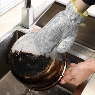 钢丝洗碗手套女家务清洁厨房家用隔热防烫防水去油刷碗多功能手套
