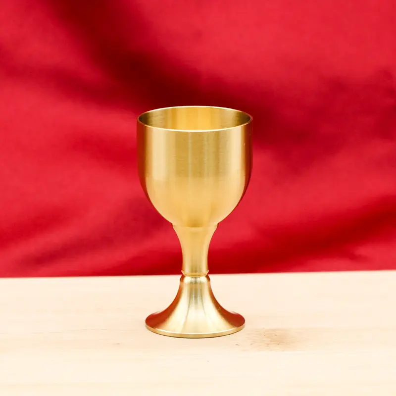 黄铜高脚杯酒杯供奉杯铜杯子同款铜工艺品工厂一件