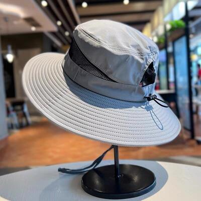 帽子女夏季气速干网孔太帽阳可漏马尾帽男款时尚子折叠户透外防晒