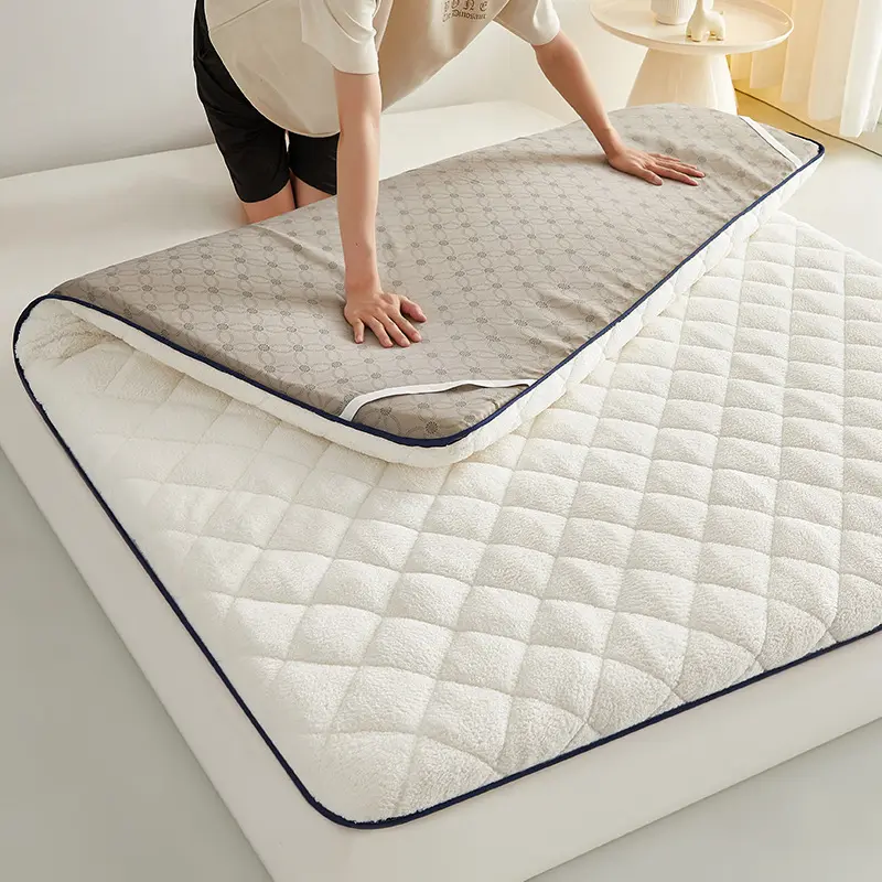 加厚羊羔绒床垫软垫冬季学生宿舍单人榻榻米海绵垫子垫被加绒褥子