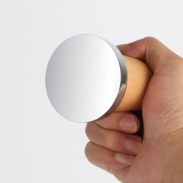 新款压粉器压粉锤不锈钢平底布粉器意式咖啡机手柄填压器具58mm