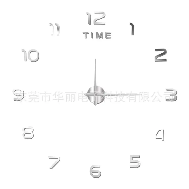创意简约大尺寸数字挂钟 亚克力3d挂钟 欧式客厅墙贴钟表 壁钟