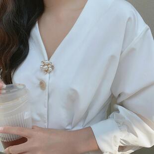 领口装 别针 别针西衬衫 防走NTB光可小胸针珍爱珠花朵爱饰心笑脸装