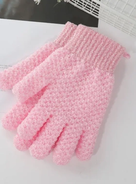 直销强力成人沐浴手套五指洗澡手套搓澡巾双面