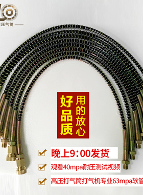 高压打气筒机30mpa40mpa配件软管加黄铜母头8mm母头快接快速接头