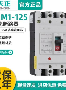 天正电气TGM1125L/3300125A100A80A63A40A空开塑壳断路器TENGEN