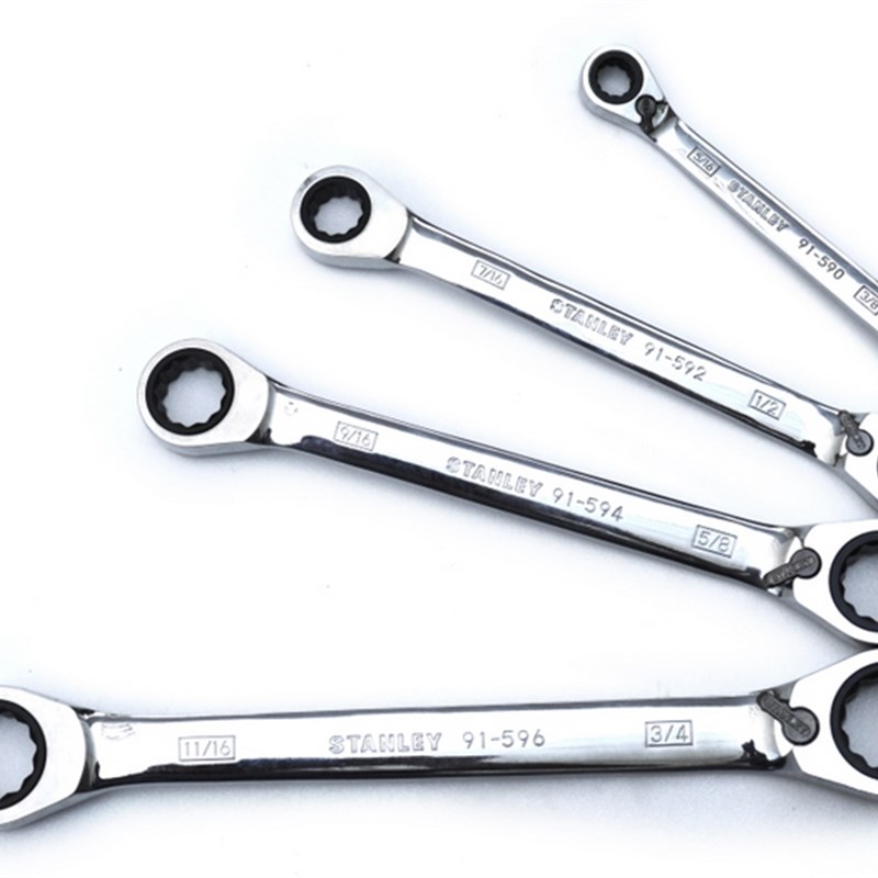 史丹利 英制 双梅花 双向 棘轮快扳手 91-590-1-22 592 594 596