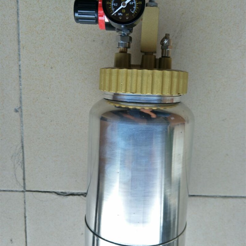 2升喷枪喷涂气动压力桶涂料压力罐2升小型油漆桶单桶气动压力桶