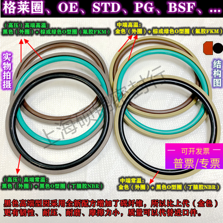 孔用格莱圈/STD/OE/PG/BSF 170/175/180*6.3170/175/180*8.1