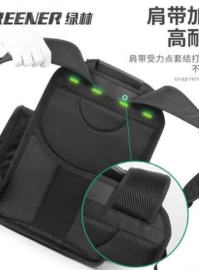 林双肩工具绿包多具功帆布工袋万能包电工钓鱼KVG木工能工具包套