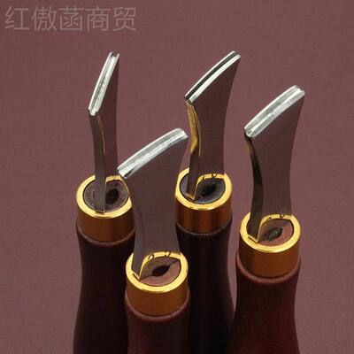 皮革d压线JF-21108器红色柄不锈钢头木植鞣革烫边装饰线iy手槽工