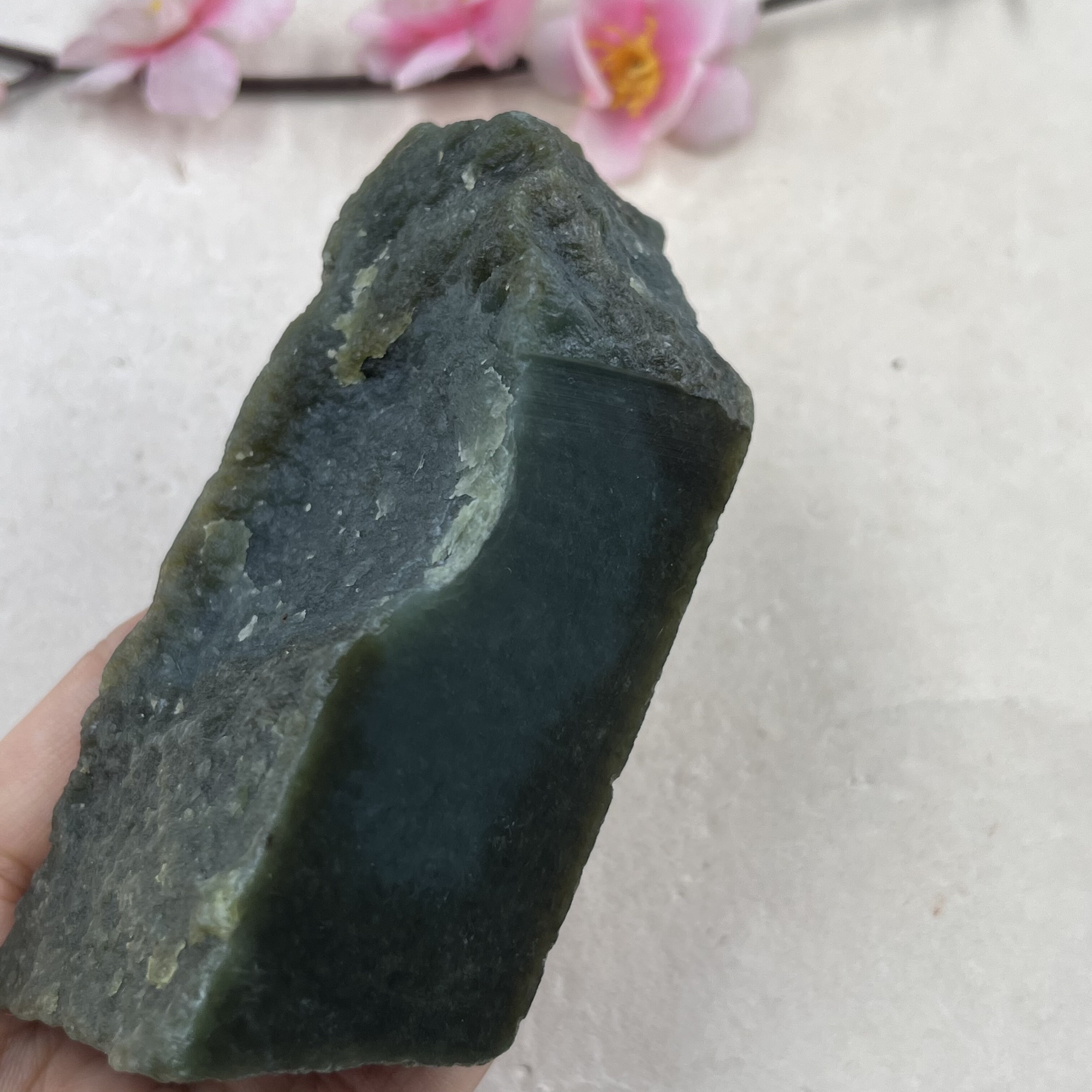 新疆和田玉糖青玉且末牌子把件边角料玉石料标本料毛料包邮282克t