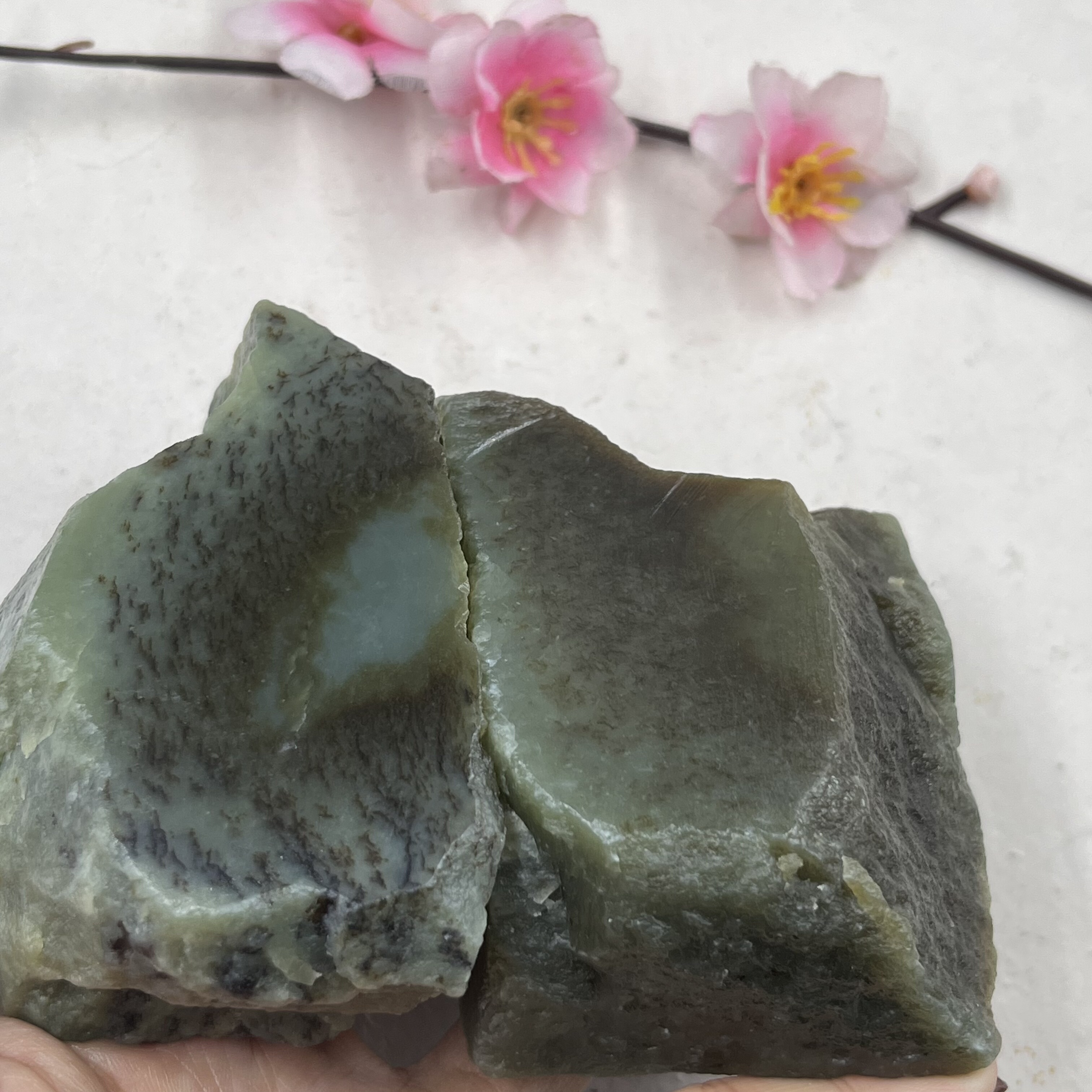 2件价新疆和田玉糖玉且末把件边角料玉石料下脚料DIY珠子包邮ta