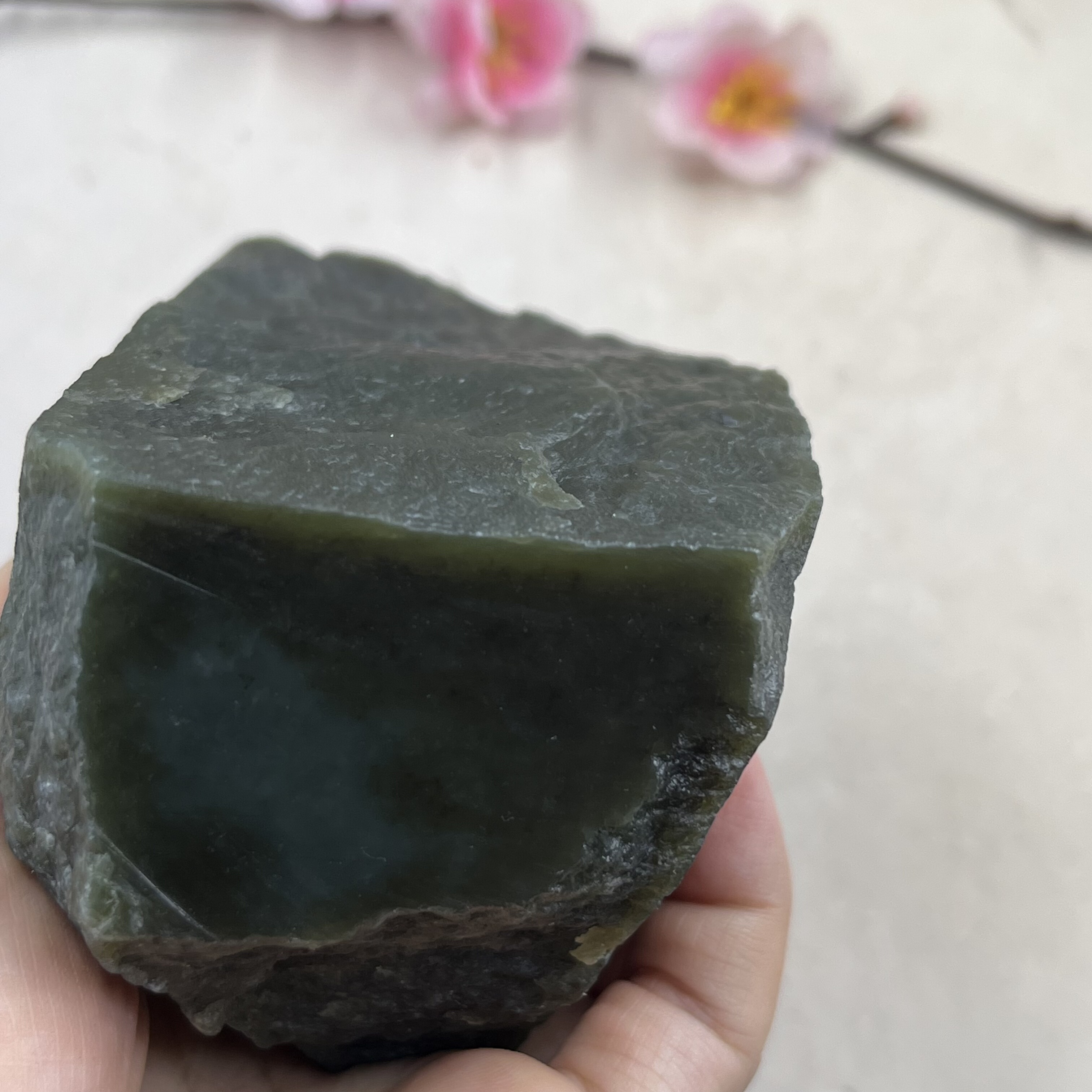 新疆和田玉糖青玉且末磨刀石边角料玉石料镇纸镇尺下脚料包邮81t