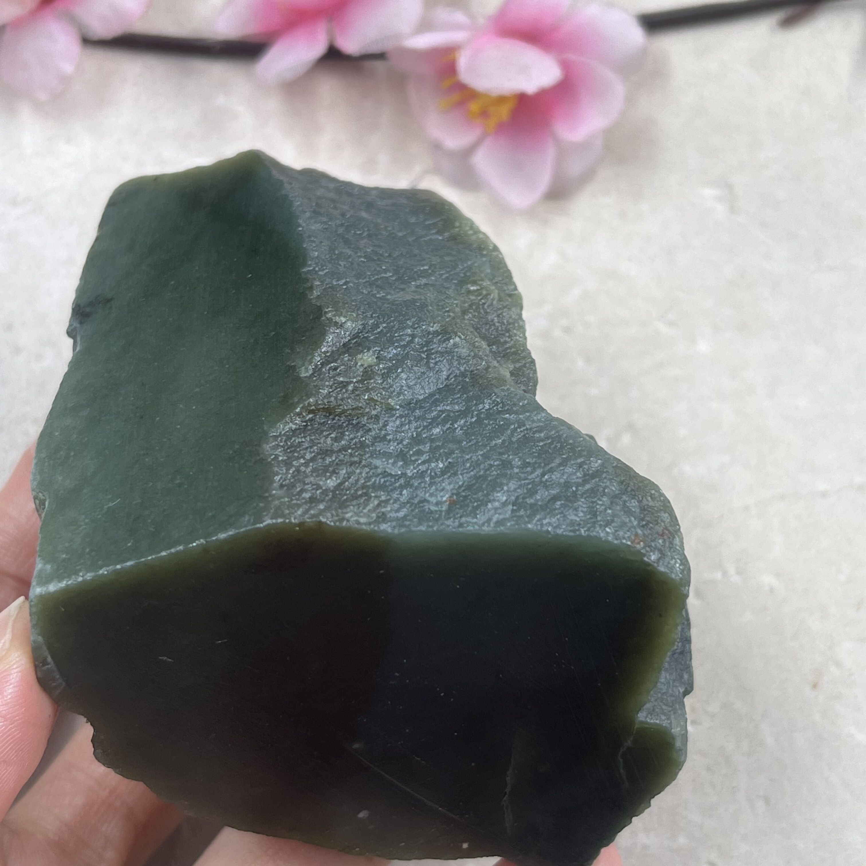 新疆和田玉糖青玉且末把件边角料玉石料毛料DIY挂件包邮278克t