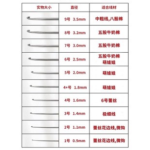 可钩牌钩针手工编织工具套装彩色不锈钢毛衣勾针毛线团针钩织配件