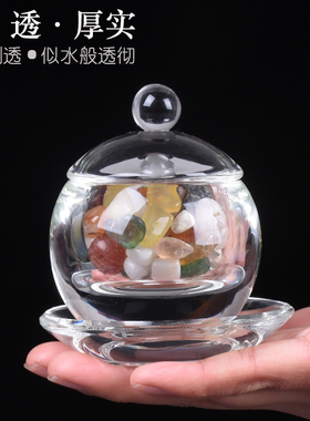 水晶禅定供杯大悲咒心经圣水杯招财荷花佛供杯地藏水药师咒净水杯