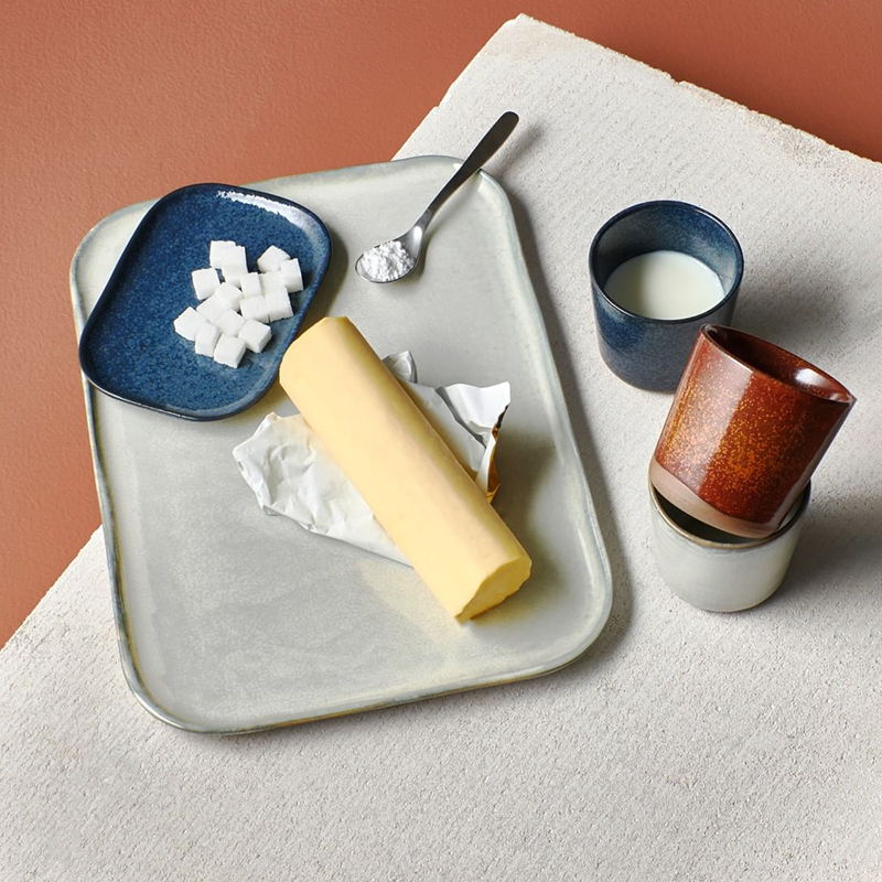 比利时Serax Merci 创意长方形陶瓷托盘 复古餐盘一人食餐具套装