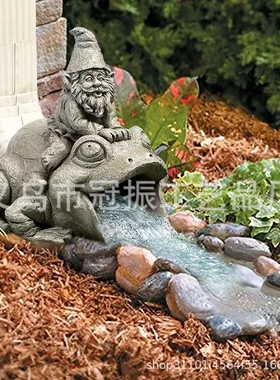 下水道设计装饰品管道庭院田园家居树脂摆件大侏儒