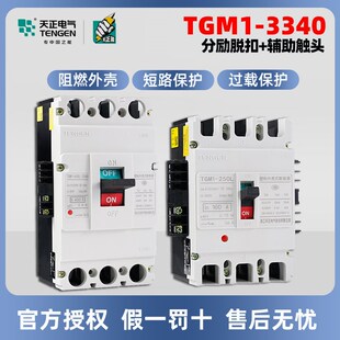 天正电气空气开关塑壳断路器TGM163 400a3340带分励辅助触头 125