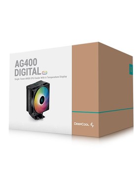 九州风神玄冰AG400数显款 CPU散热器 白色4热铜管AM5静音14代1700