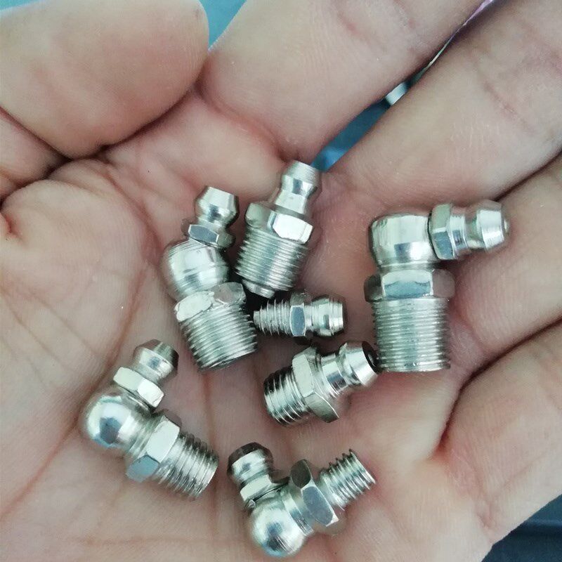 M6M8M10黄油嘴挖机打黄油尖嘴通用枪嘴直弯油铜国标套装黄油枪嘴