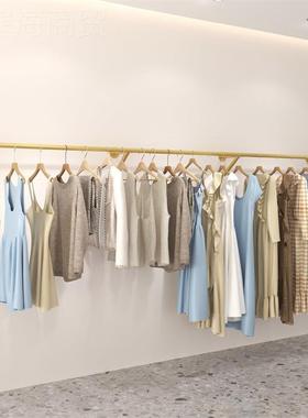 上TQV服装店展示墙架衣服架壁挂架服装店挂衣架结固实牢墙上挂衣