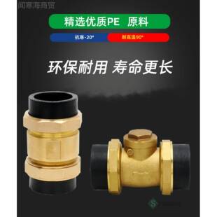 PE黄铜止回阀4/61分寸PEEBC立卧式式止阀内外丝水管道单向阀DN04/