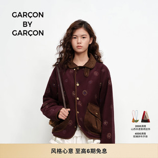 【明星同款】GARCON BY GARCON 26春夏斑斓太阳刺绣抓绒棉服外套